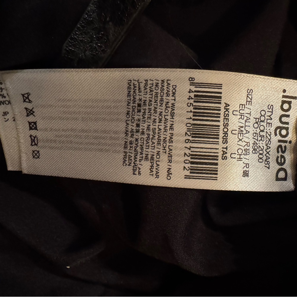 Desigual pleated bag black cream red nwot original owner - Picture 7 of 9